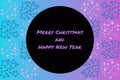 Merry Christmas and Happy new year wishes abstract background with sparkling stars decorative pattern, graphic design illustration Royalty Free Stock Photo