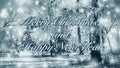 Merry Christmas Happy New Year words letters design celebration Winter snow