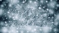 Merry Christmas Happy New Year words letters design celebration Winter snow