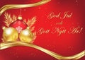 Merry Christmas and Happy New Year written in Swedish, season`s greeting card Royalty Free Stock Photo