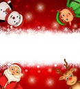 Merry Christmas happy christmas,santa with rendeer Royalty Free Stock Photo