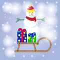 Merry Christmas, happy snowman, snowman vector, snowman christmas, snowman background, snowman drawing, snowman cartoon, cute Royalty Free Stock Photo
