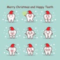 Merry christmas and happy teeth