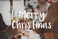 Merry Christmas Happy Toast Concept Royalty Free Stock Photo