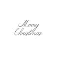 Merry Christmas. Holiday calligraphy. Handwritten brush lettering for greeting card, poster, invitation, banner.