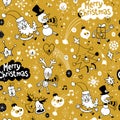 Merry Christmas holiday seamless pattern