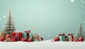 Merry Christmas holiday wooden background, Xmas happy festive December with in winter, Generative Ai