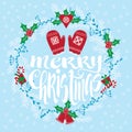 Merry Christmas holidays greating card