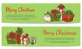 Merry Christmas horizontal banners Royalty Free Stock Photo