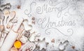 Merry Christmas Inscription on Amazing Christmas Background