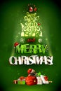 Merry Christmas inscription and Happy New Year