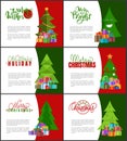 Merry Christmas Invitations Templates Xmas Trees