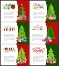 Merry Christmas Invitations Templates Xmas Trees