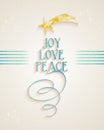 Merry Christmas Joy Love and Peace text card