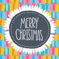 Merry Christmas label card. Xmas background