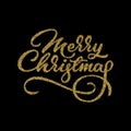 Merry Christmas Lettering Badge Royalty Free Stock Photo