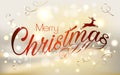 Merry Christmas Lettering Design. Merry Christmas pography and Holiday Elements. Celebration, label.