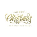 Merry Christmas Gold emboss Royalty Free Stock Photo