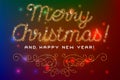 Merry Christmas lettering gold glitter font