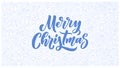 Merry christmas lettering in hand drawn style. Classic retro symbol. New year holiday greeting card. Vector design Royalty Free Stock Photo