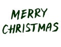 Merry Christmas Lettering. Hand written sign. Vector words Royalty Free Stock Photo