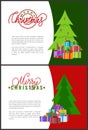 Merry Christmas Lettering Inscription Invitations Royalty Free Stock Photo