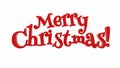 Merry Christmas lettering isolated