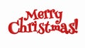 Merry Christmas lettering isolated Royalty Free Stock Photo