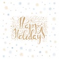 Merry christmas lettering over with snowflakes. Hand drawn text,