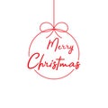 Merry Christmas lettering template. Red template Merry Christnas on white backgroun. Merry Christmas template for greeting card