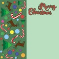 Merry Christmas lettering vector bright cool illustration