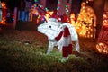 Merry christmas lights animals Royalty Free Stock Photo