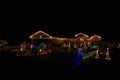 Merry christmas lights house Royalty Free Stock Photo