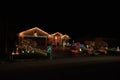 Merry christmas lights house Royalty Free Stock Photo