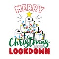 Merry Christmas Lockdown 2020-Funny greeting card for Christmas Royalty Free Stock Photo