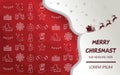 Merry Christmas logo, icon or symbol template design