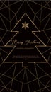 Merry Christmas luxury template for social networks