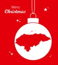 Merry Christmas Map Honduras Royalty Free Stock Photo