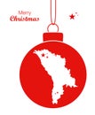 Merry Christmas Map Moldova Royalty Free Stock Photo