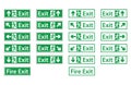 Fire Emergency Exit Signs Royalty Free Stock Photo