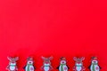 Merry Christmas and New year background. Christmas holiday card of flying ornaments, Golden balls, snowmen, reindeer,