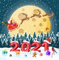 Merry Christmas and New Year holiday greeting card Royalty Free Stock Photo