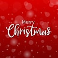 Merry christmas, new year red bokeh background, web template - Vector Royalty Free Stock Photo