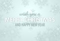 Merry Christmas and New Year typographical on holidays background with glitter snowflake, light star. Winter vector Illustration.