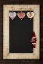 Merry Christmas New Years Chalkboard Blackboard Reclaimed Wood F