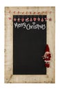 Merry Christmas New Years Chalkboard Blackboard Reclaimed Wood F Royalty Free Stock Photo