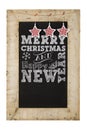 Merry Christmas New Years Chalkboard Royalty Free Stock Photo