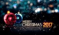 Merry Christmas 2017 Night Bokeh Beautiful 3D Background
