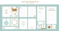 Before Merry Christmas organizer, planner, notepad, diary with vector hand drawn illustrations and handwritten