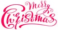 Merry Christmas ornate text lettering for xmas greeting card